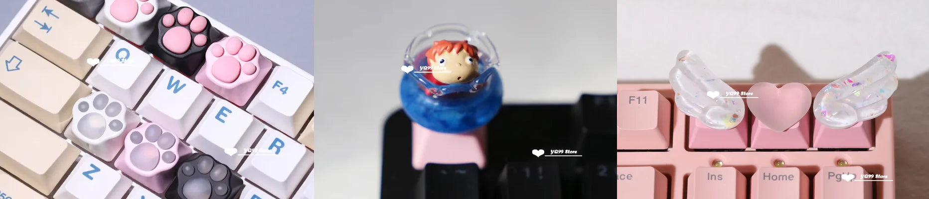 Keycap Games Backlit Cat Paw DIY Star Key Cap Mechanical Keyboards Keycaps for Mechanical Keyboards R4 Height Cherry MX Axis