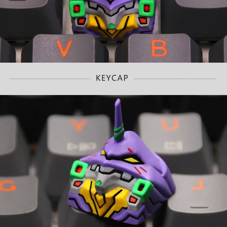 New Eva-01 Keycaps Creative Trendy Play Personalized Keycaps Desktop Decoration Mechanical Keyboard  Anime Theme Key Cap