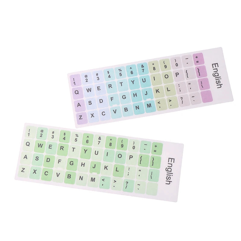English Keyboard Sticker Makaron Color Keycap Key Caps Cover Stickers Desktop Computer Laptop Sticker