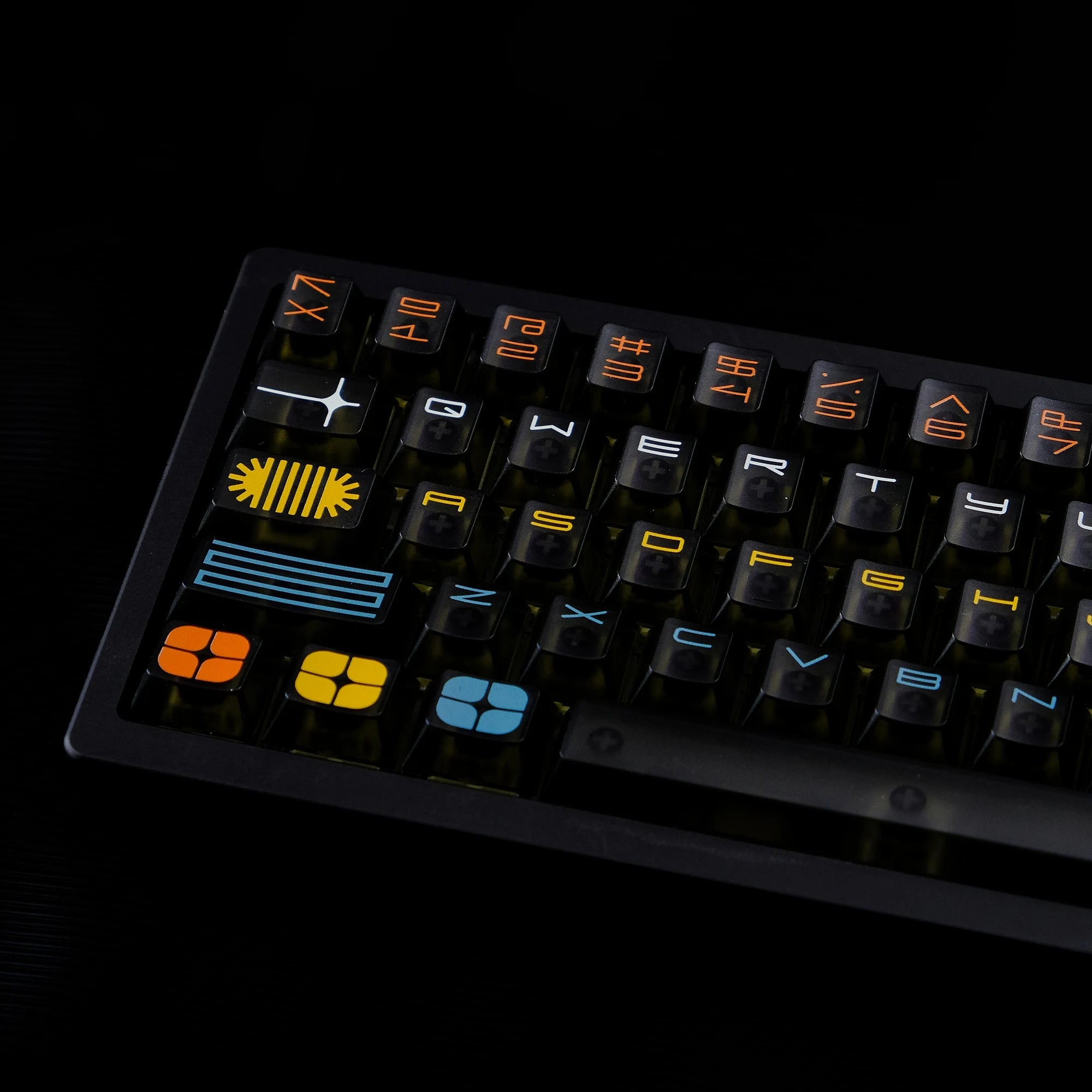 Expo Five-sided Fog-through keycap mechanical keyboard keycaps 122 key Black Cherry Profile adaptation wooting, etc.