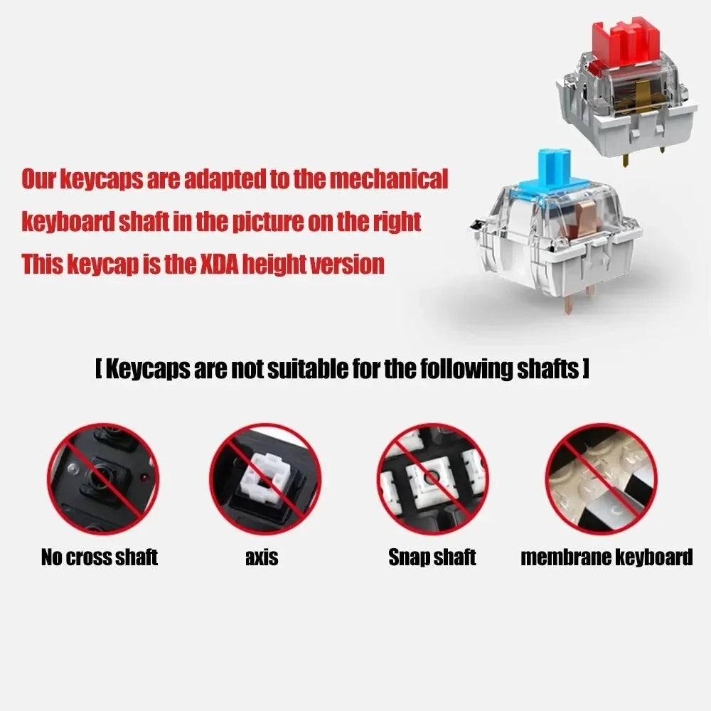 Keycaps Mechanical keyboardcaps PBT123keys low profile custom  Matcha  XDA Korean Russian Compatibility 61/64/68/87/104/108k