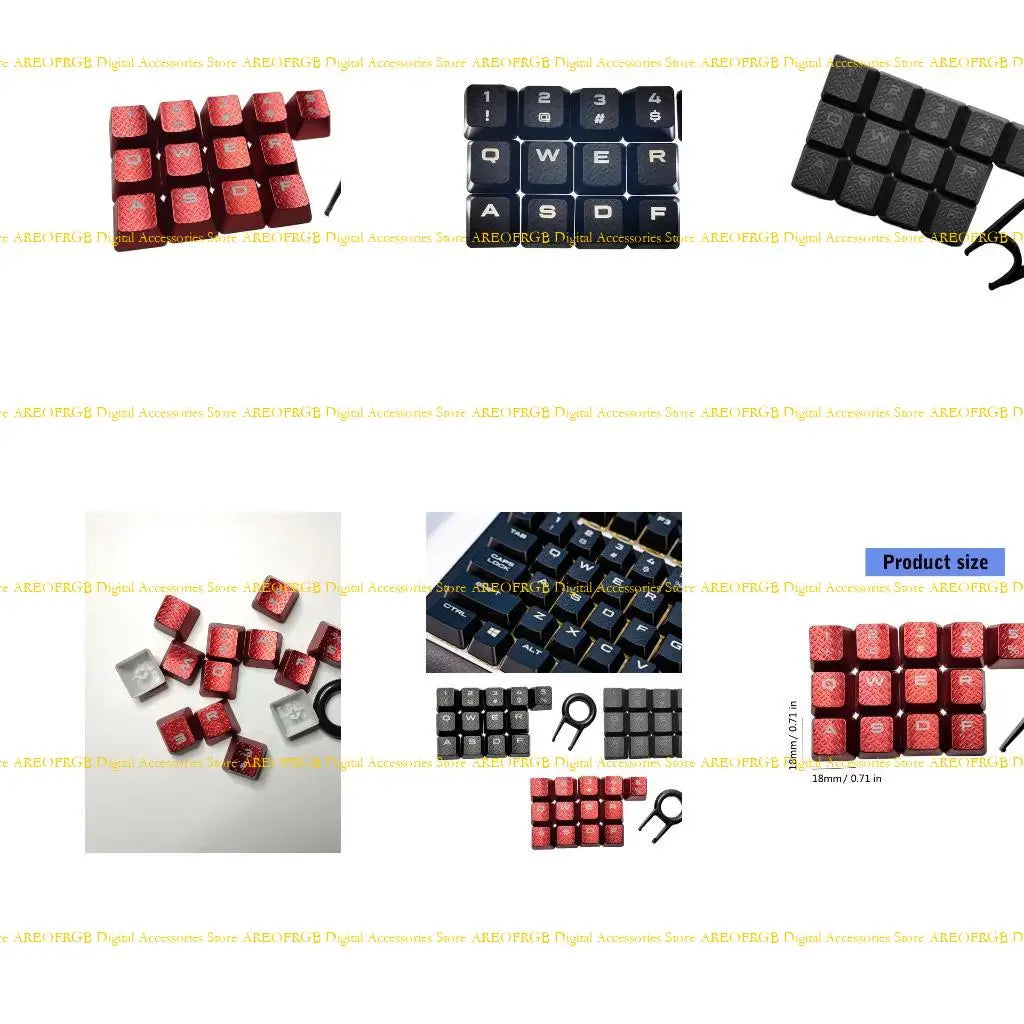 E21E 13PCS Anti Slip Keycap Set for K70 RGBK70 K95 K90 K65 Enhances Grip and Comfort for Long Hours of Typing or Gaming