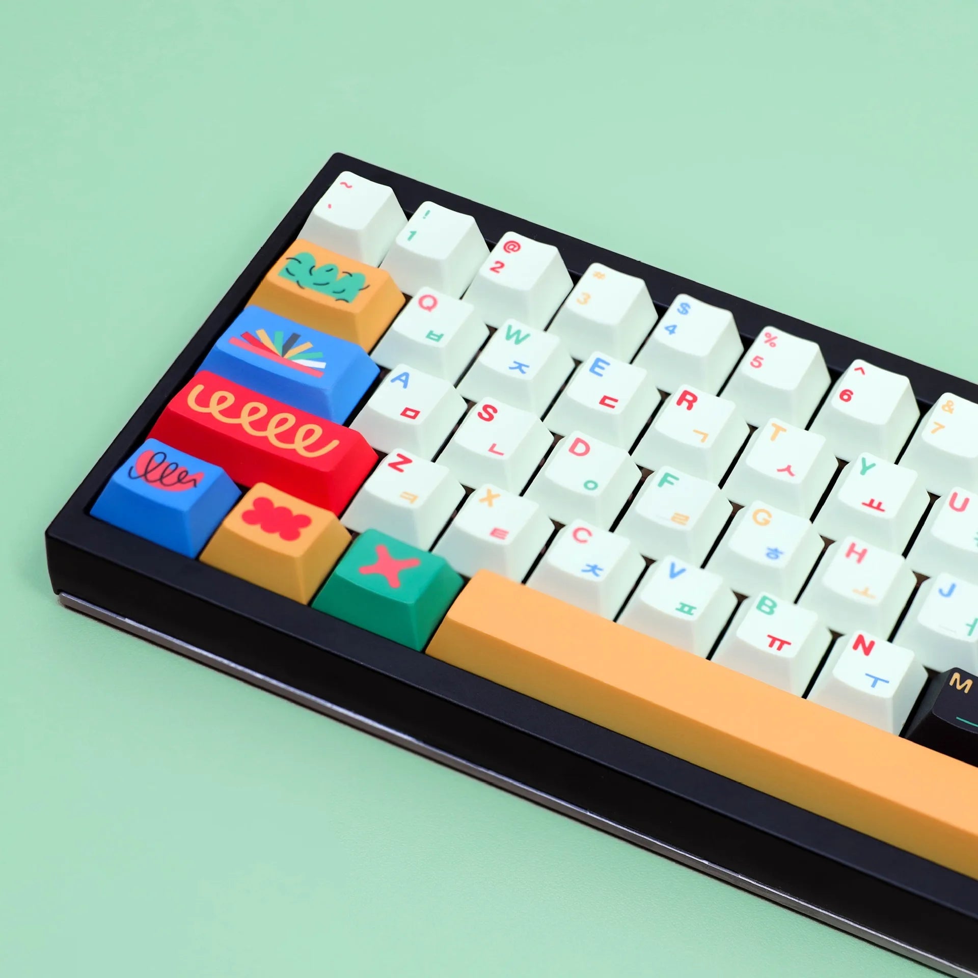 Mechanical Keyboard keycap Korean Spanish French Japanese German Russian Keycaps Cherry Profile PBT Key caps 7U Space ISO Enter