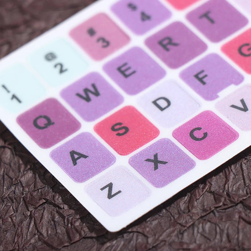English Keyboard Sticker Makaron Color Keycap Key Caps Cover Stickers Desktop Computer Laptop Sticker