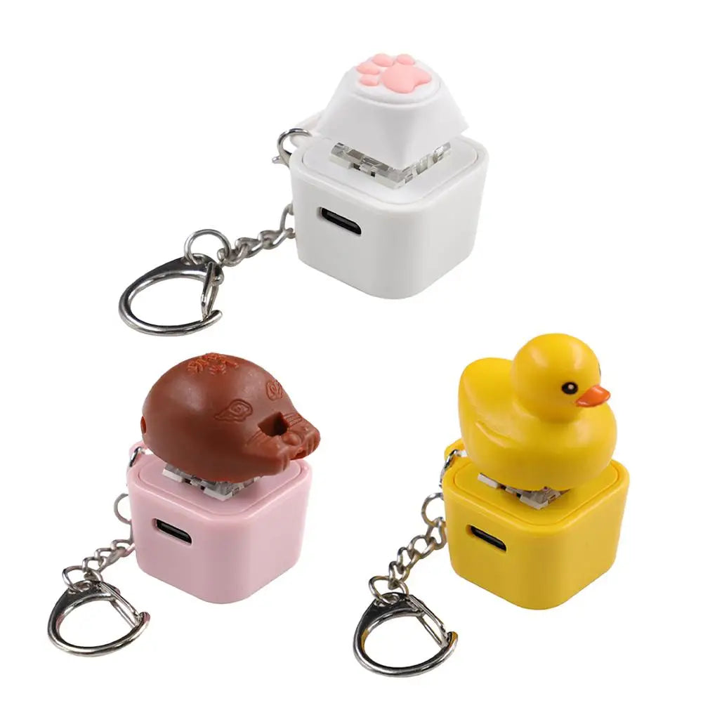 Personality Key Cap Keycap Cute Stereo Little Yellow Duck keycaps for Mechanical Keyboard MX Axis 3D Design