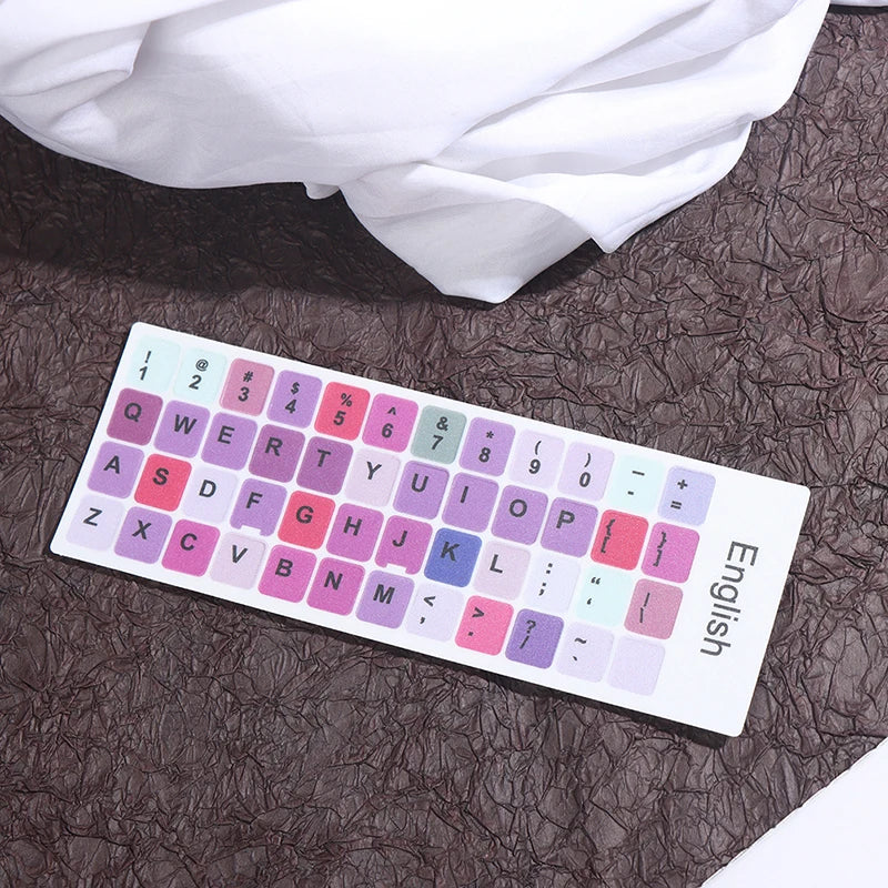 English Keyboard Sticker Makaron Color Keycap Key Caps Cover Stickers Desktop Computer Laptop Sticker