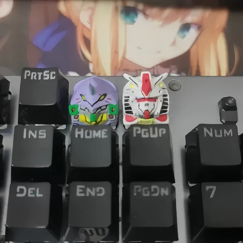 New Eva-01 Keycaps Creative Trendy Play Personalized Keycaps Desktop Decoration Mechanical Keyboard  Anime Theme Key Cap