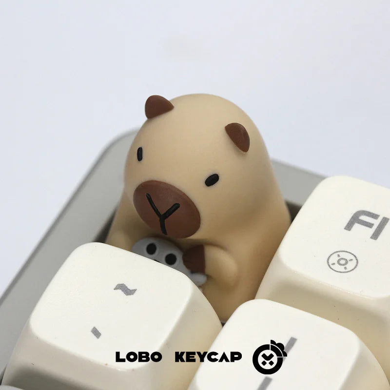 Lobo Capybara Keycaps Creative Resin Keycaps For Mechanical Keyboard Cute Cartoon Keyboard Decoration Customized Keycaps Gifts