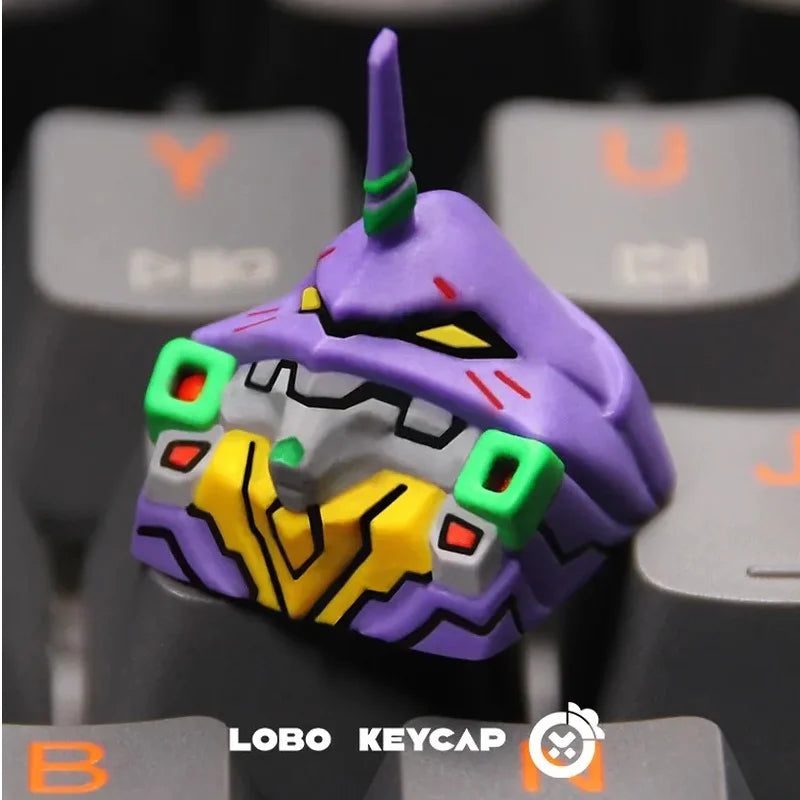 New Eva-01 Keycaps Creative Trendy Play Personalized Keycaps Desktop Decoration Mechanical Keyboard  Anime Theme Key Cap