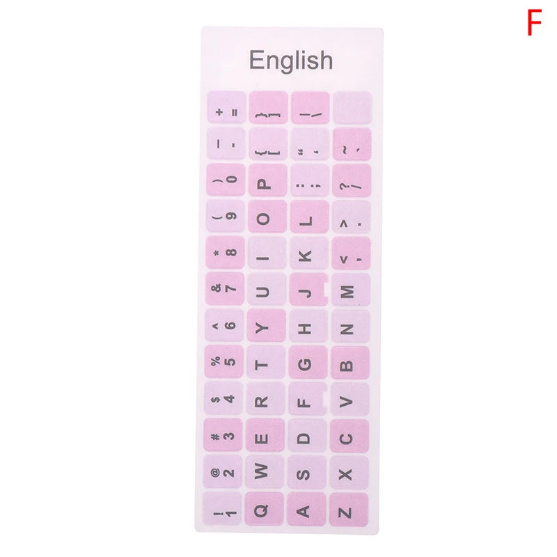English Keyboard Sticker Makaron Color Keycap Key Caps Cover Stickers Desktop Computer Laptop Sticker