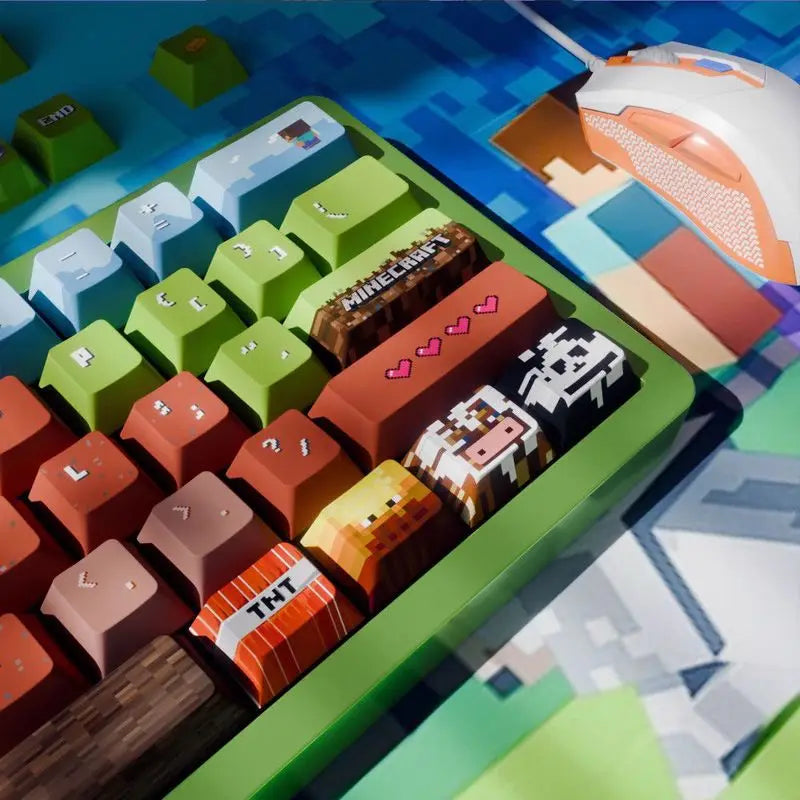 Pixel Design Game Theme Keycap 139 Key Cherry Height Pbt Material Compatible With Wooting Megalion Magnetic Axis Keyboard Keycap