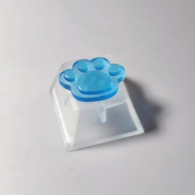 Keycap Games Backlit Cat Paw DIY Star Key Cap Mechanical Keyboards Keycaps for Mechanical Keyboards R4 Height Cherry MX Axis