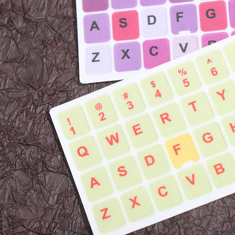 English Keyboard Sticker Makaron Color Keycap Key Caps Cover Stickers Desktop Computer Laptop Sticker