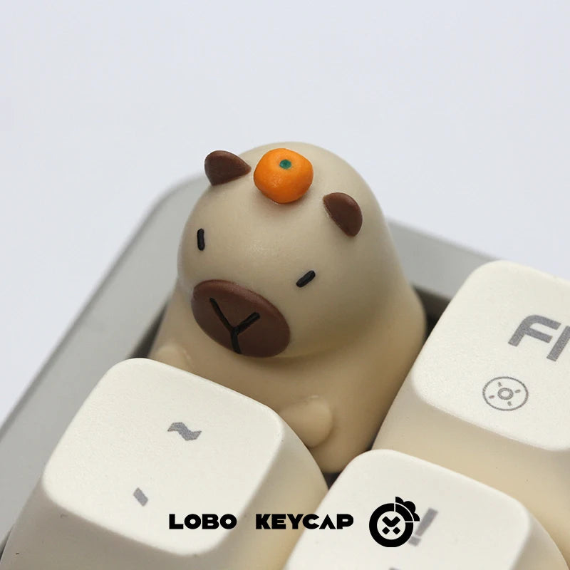 Lobo Capybara Keycaps Creative Resin Keycaps For Mechanical Keyboard Cute Cartoon Keyboard Decoration Customized Keycaps Gifts