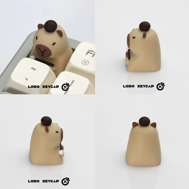 Lobo Capybara Keycaps Creative Resin Keycaps For Mechanical Keyboard Cute Cartoon Keyboard Decoration Customized Keycaps Gifts