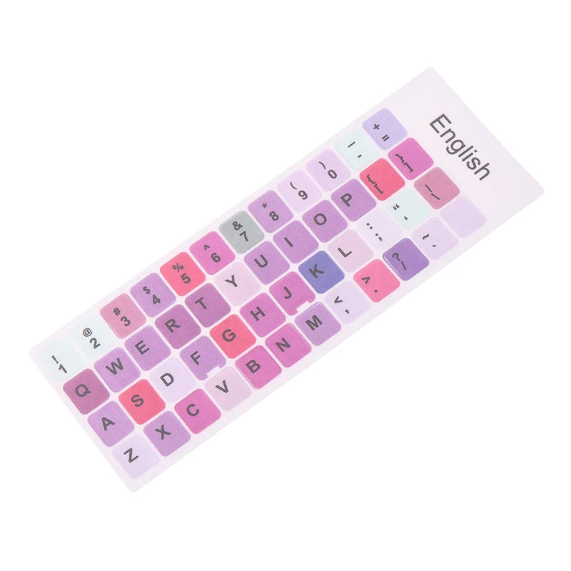 English Keyboard Sticker Makaron Color Keycap Key Caps Cover Stickers Desktop Computer Laptop Sticker