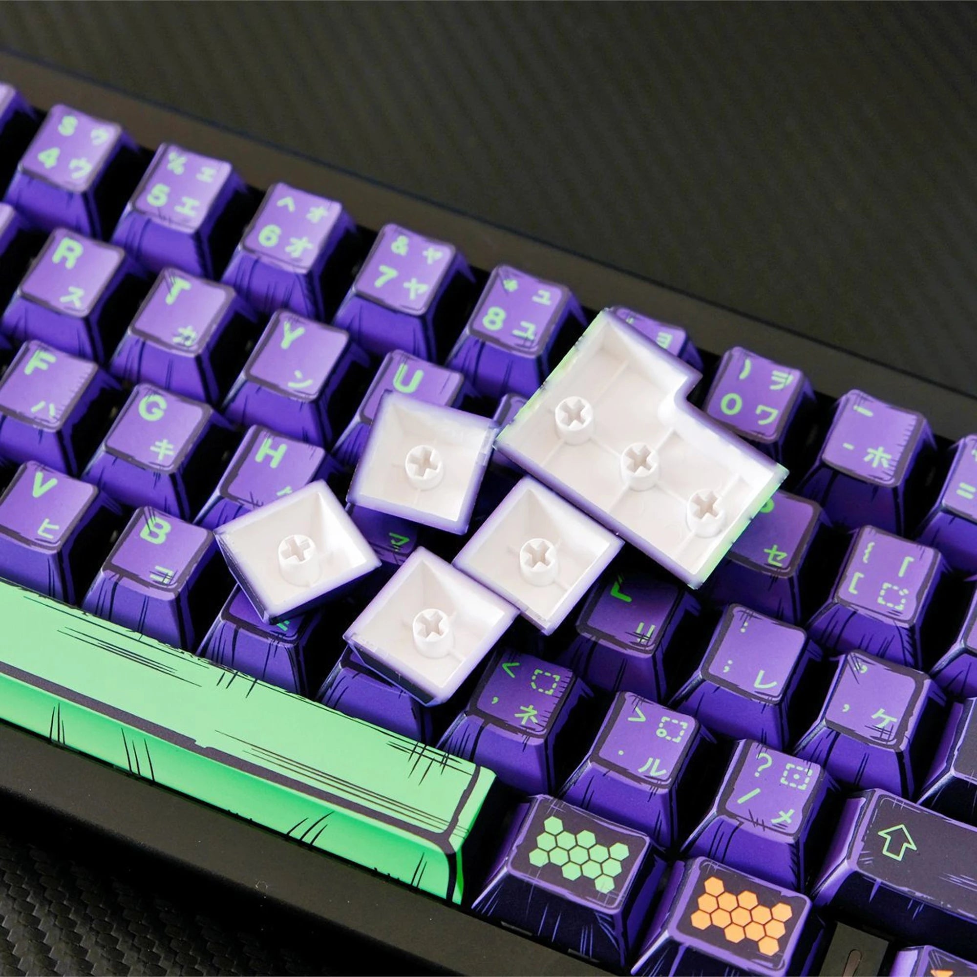 KYOMOT 150 Keys Comic Style EVA 01 Keycaps Cherry Profile PBT Dye Sub Anime Games Keycap for DIY MX Switches Mechanical Keyboard