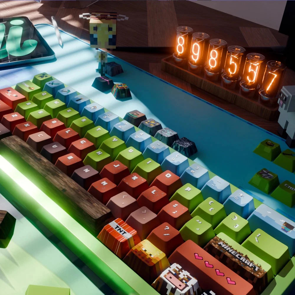 Pixel Design Game Theme Keycap 139 Key Cherry Height Pbt Material Compatible With Wooting Megalion Magnetic Axis Keyboard Keycap