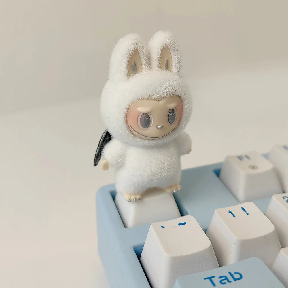 Kawaii Cute Flocked Single Keycaps for Mechanical Keyboard - Custom DIY Creative Keycap Decoration Unique Gift for Gamers