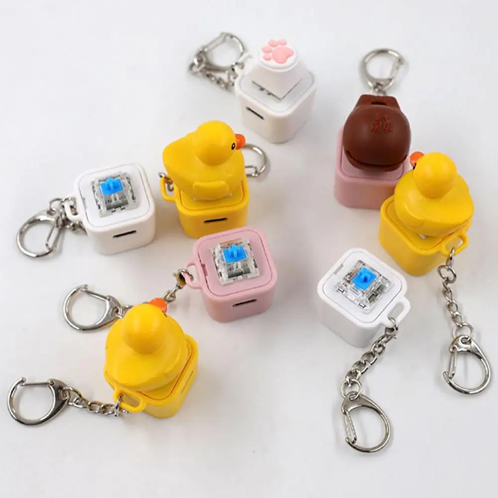 Personality Key Cap Keycap Cute Stereo Little Yellow Duck keycaps for Mechanical Keyboard MX Axis 3D Design