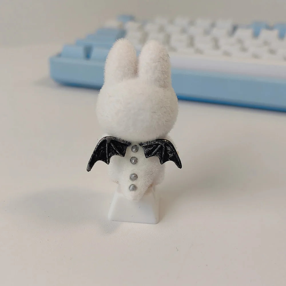 Kawaii Cute Flocked Single Keycaps for Mechanical Keyboard - Custom DIY Creative Keycap Decoration Unique Gift for Gamers