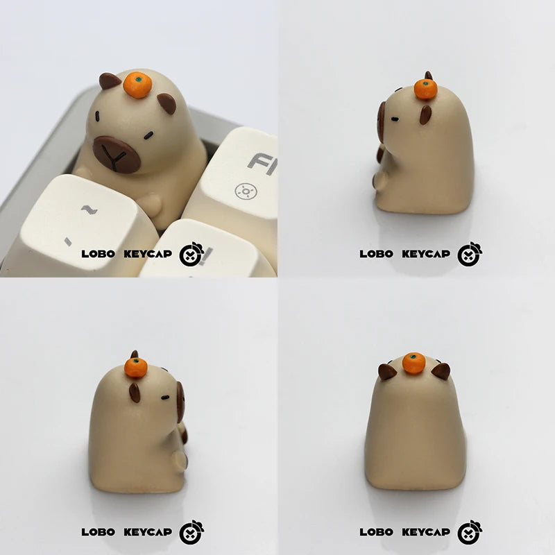 Lobo Capybara Keycaps Creative Resin Keycaps For Mechanical Keyboard Cute Cartoon Keyboard Decoration Customized Keycaps Gifts