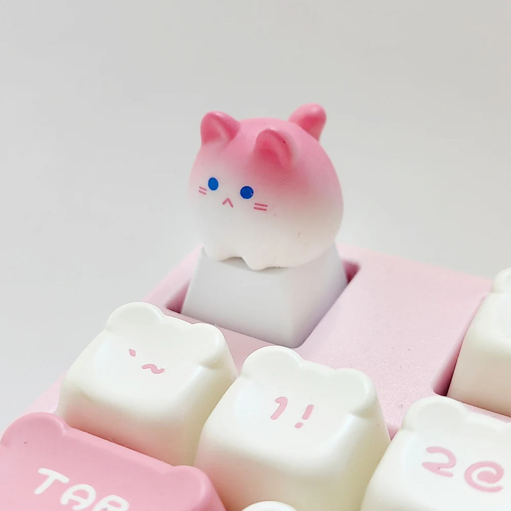 Personalized Keycaps Cute Cartoon Animals Cat Sheep OEM Height Key Caps Keyboards Decoration Accessories