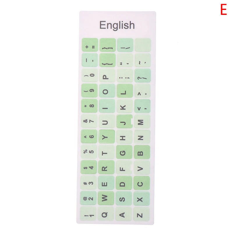 English Keyboard Sticker Makaron Color Keycap Key Caps Cover Stickers Desktop Computer Laptop Sticker