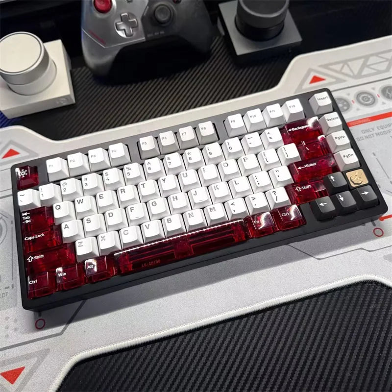 Supplement Clear PC Keycaps ESC Alt Ctrl Enter Spacebar 63 Key 2U Shift Gamer Mechanical Keyboard Cherry Backlit RGB PC Key Cap