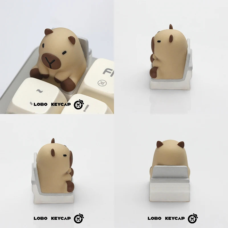 Lobo Capybara Keycaps Creative Resin Keycaps For Mechanical Keyboard Cute Cartoon Keyboard Decoration Customized Keycaps Gifts