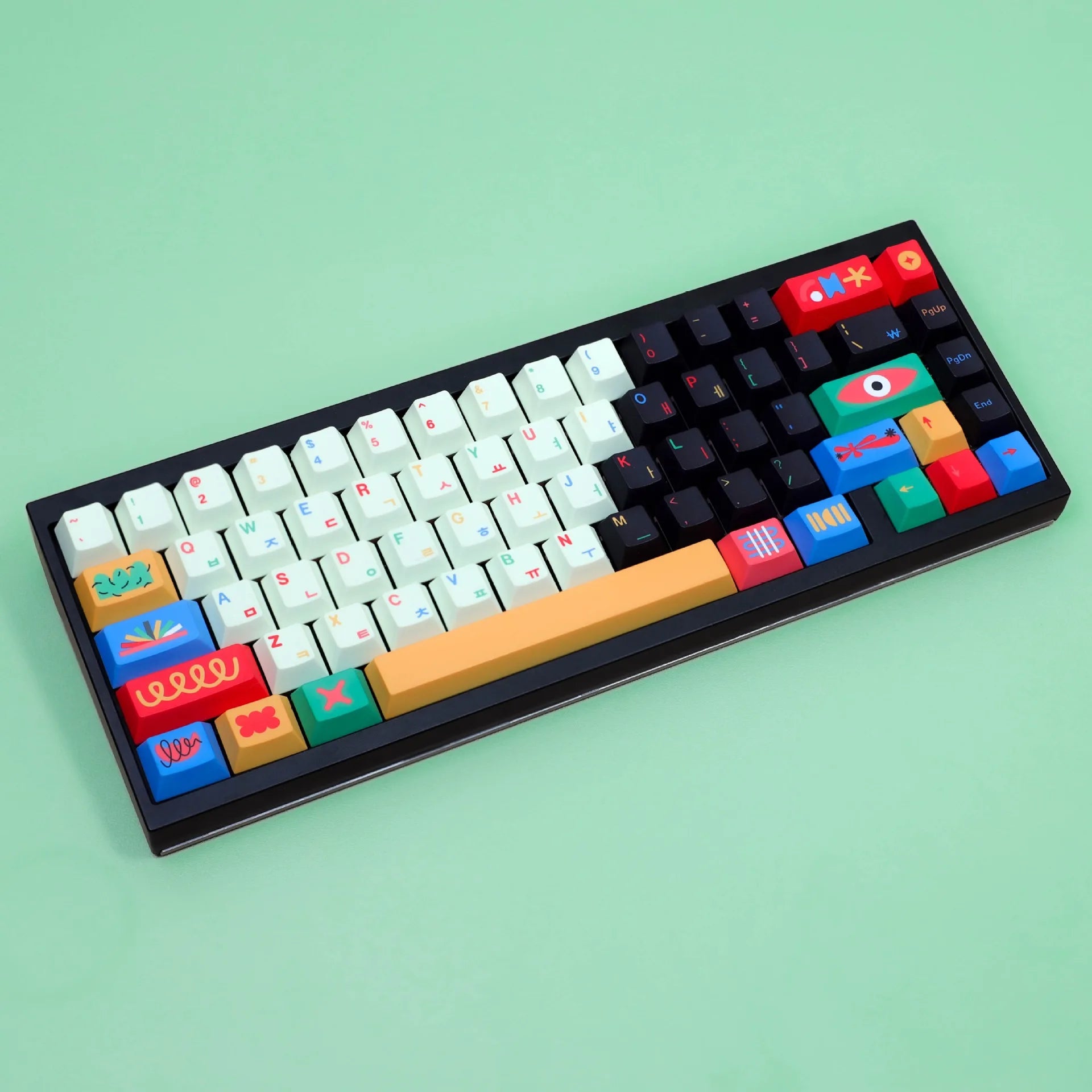 Mechanical Keyboard keycap Korean Spanish French Japanese German Russian Keycaps Cherry Profile PBT Key caps 7U Space ISO Enter