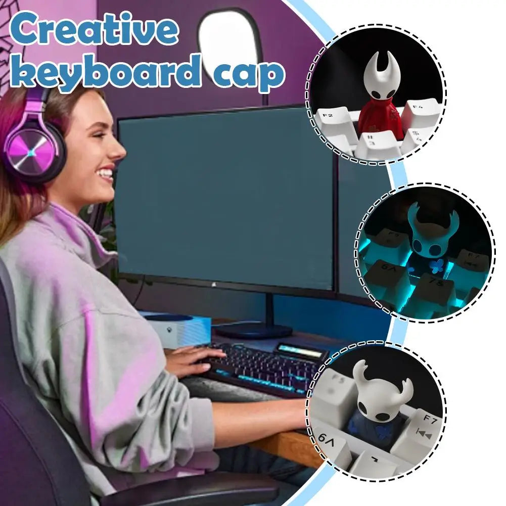 The Hollow Knight Keycap Single Transparent Personalized Creative Keyboard Cap Mechanical Keyboard Anime Customized ESC Gift