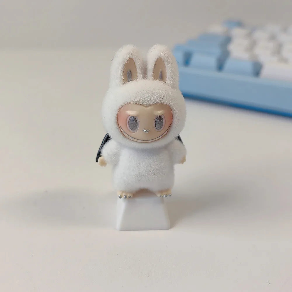 Kawaii Cute Flocked Single Keycaps for Mechanical Keyboard - Custom DIY Creative Keycap Decoration Unique Gift for Gamers