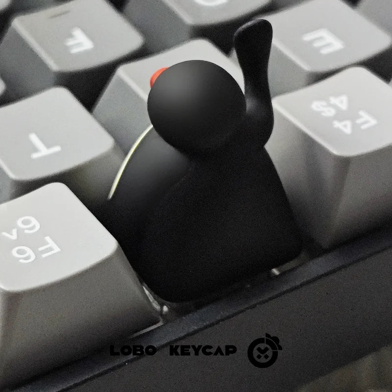 Kawaii Penguin Personality Keycap Single Cute Resin Creative Mechanical Keyboard Cap Custom Replacement Attachment ESC OEM Gifts