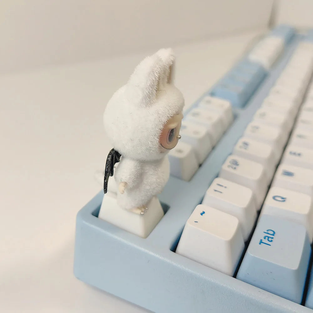 Kawaii Cute Flocked Single Keycaps for Mechanical Keyboard - Custom DIY Creative Keycap Decoration Unique Gift for Gamers