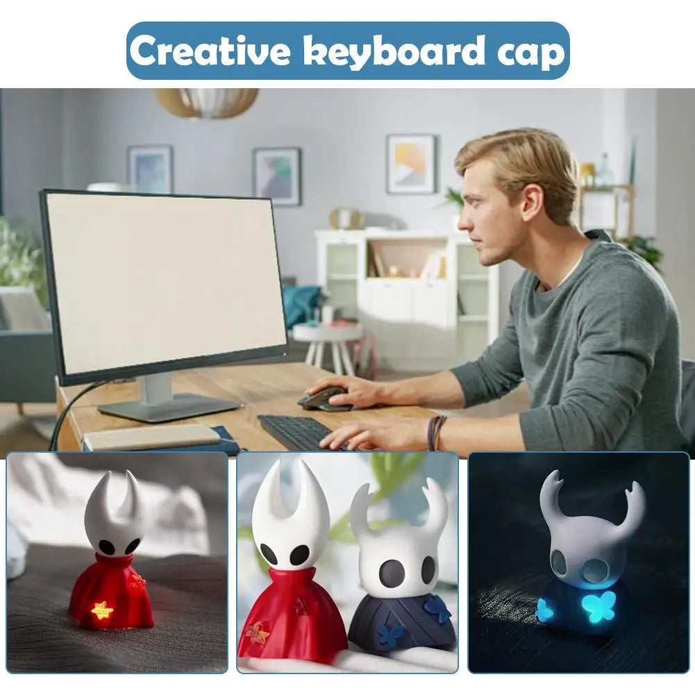 Light Transparent The Hollow Knight Keycap Single Customized Keycaps Kawaii Gaming Peripherals Resin Mechanical Keyboard Esc R4