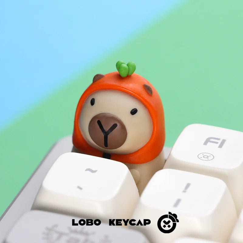 Lobo Capybara Keycaps Creative Resin Keycaps For Mechanical Keyboard Cute Cartoon Keyboard Decoration Customized Keycaps Gifts