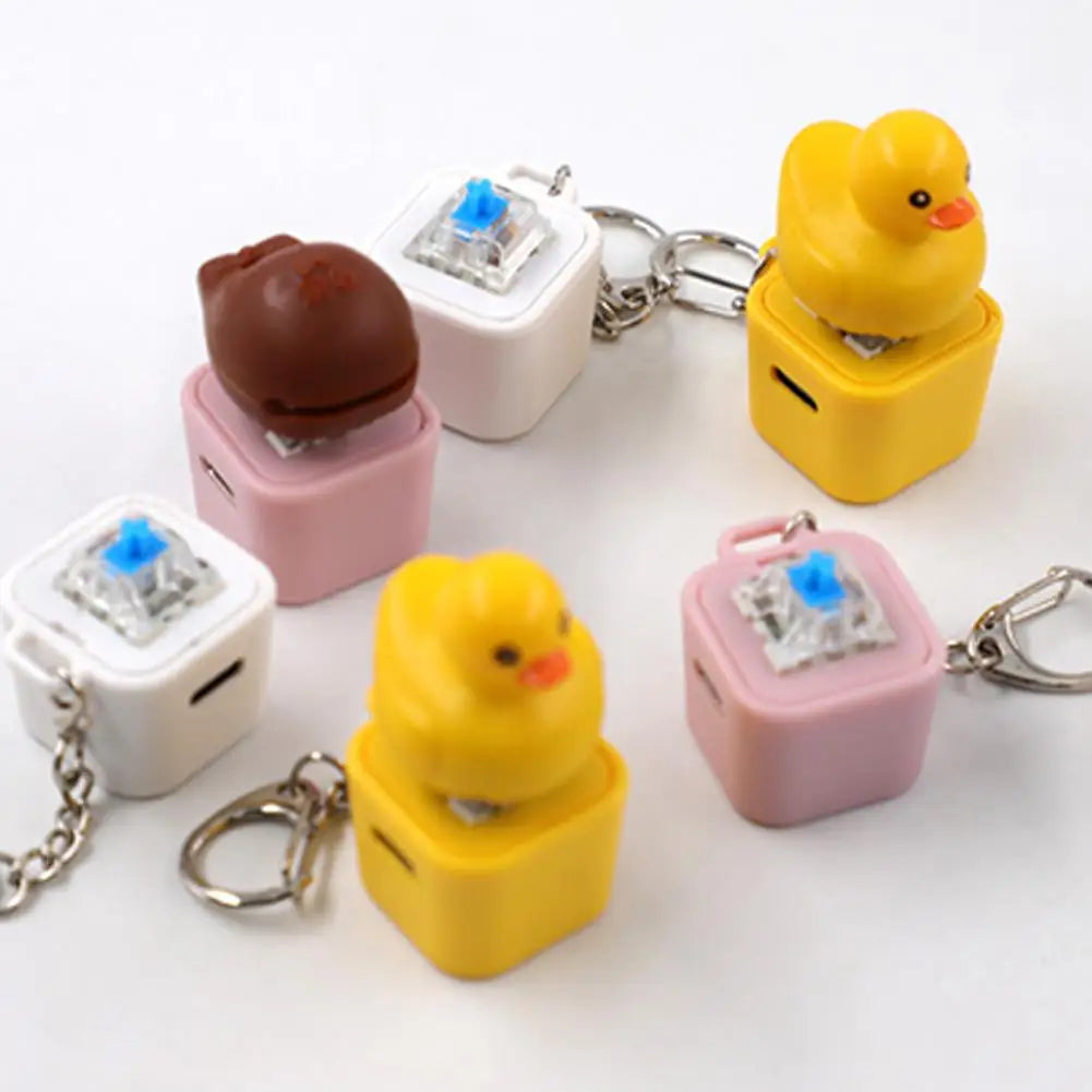 Personality Key Cap Keycap Cute Stereo Little Yellow Duck keycaps for Mechanical Keyboard MX Axis 3D Design