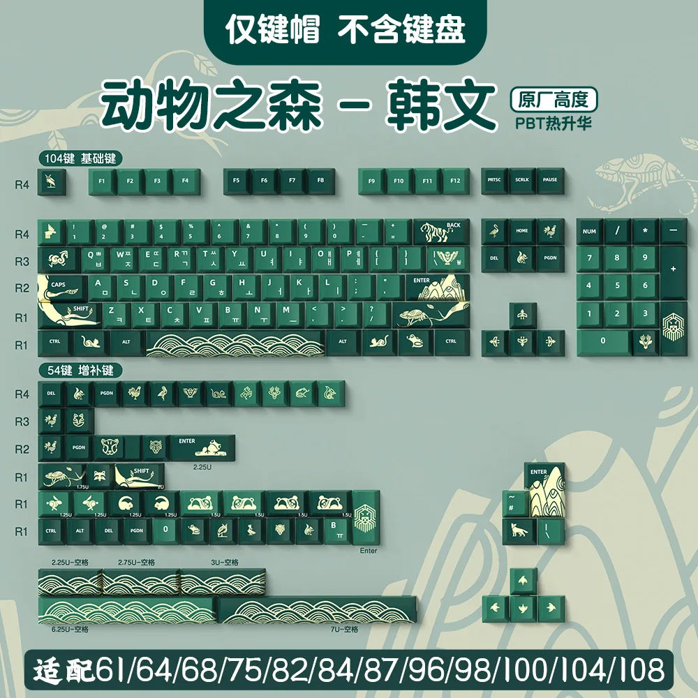 Spanish English Keycap Russian French Portuguese Korean German Japanese Keycap Cherry Height Cherry MX Switch Mechanical FD2 ISO