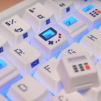 1 Set K-04 Keyboard Keycaps 3In1 For Mechanical Classic Retro Cute Transparent Key Cap Suit Cute Button Personalized Keycaps