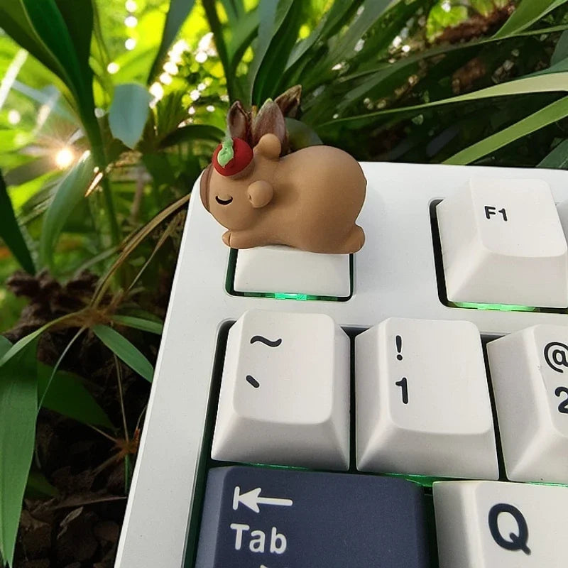 Cute Capybara Keycap Cartoon Animal Doll Custom Keycaps for Mechanical Keyboard Caps Kawaii Artisan Key Caps Car Decorative Gift