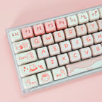 Sea Salt Cat Key Cap Party Pink Keycap MAO Profile Replacement Keycaps for Mechanical Keyboard 61 64 68 78 84 87 96 98 104 108