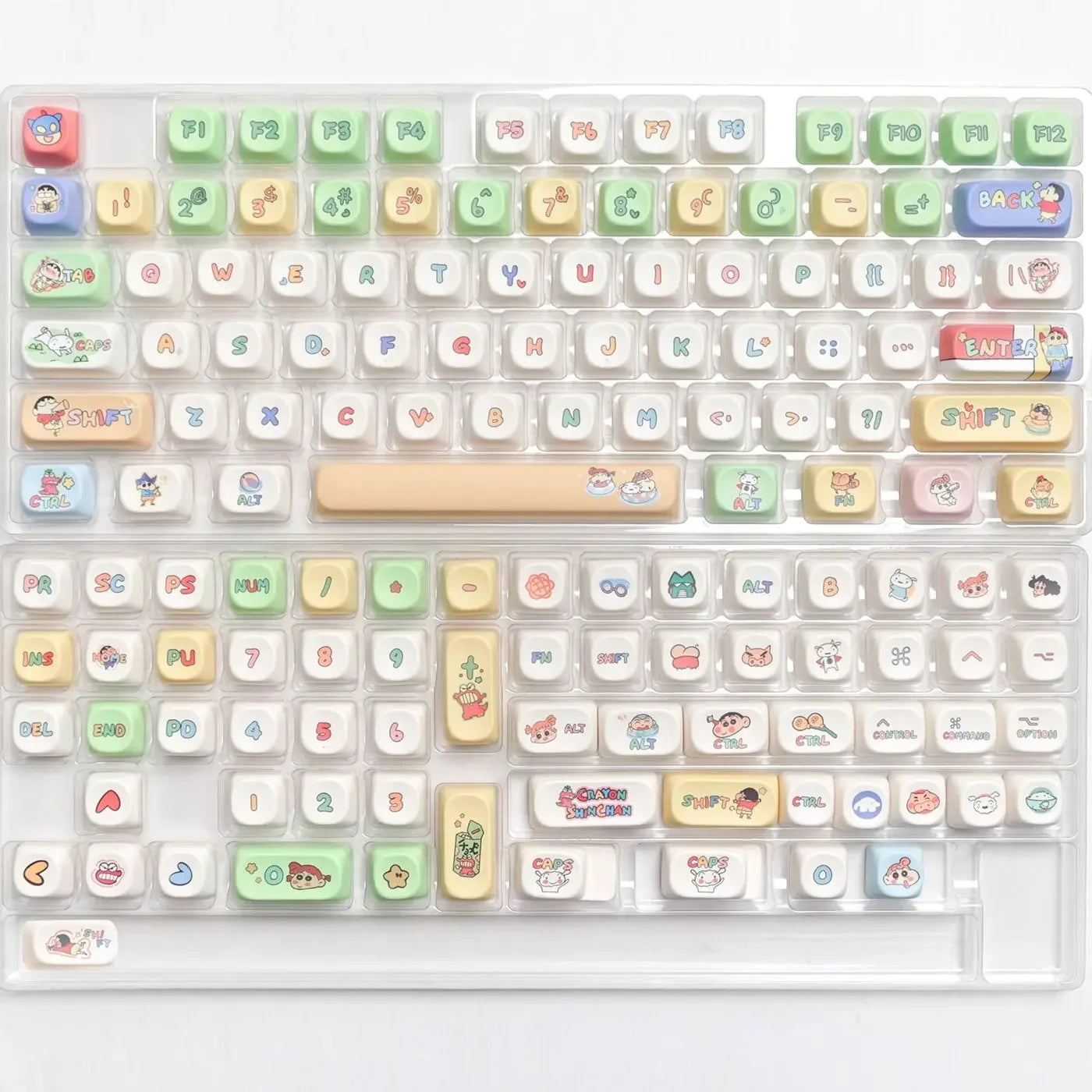 Crayon Shin-chan Mechanical Keyboard Keycaps Affordable Cartoon Keycaps Set PBT Material Keycaps Durable Keycap Girls Boys Gift
