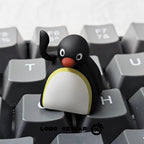 Kawaii Penguin Personality Keycap Single Cute Resin Creative Mechanical Keyboard Cap Custom Replacement Attachment ESC OEM Gifts
