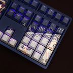 108 Keys/Set Blue Archive Nemugaki Fubuki Swim Ver. PBT Keycaps Anime Game Key caps Cherry Height for DIY Mechanical Keyboard