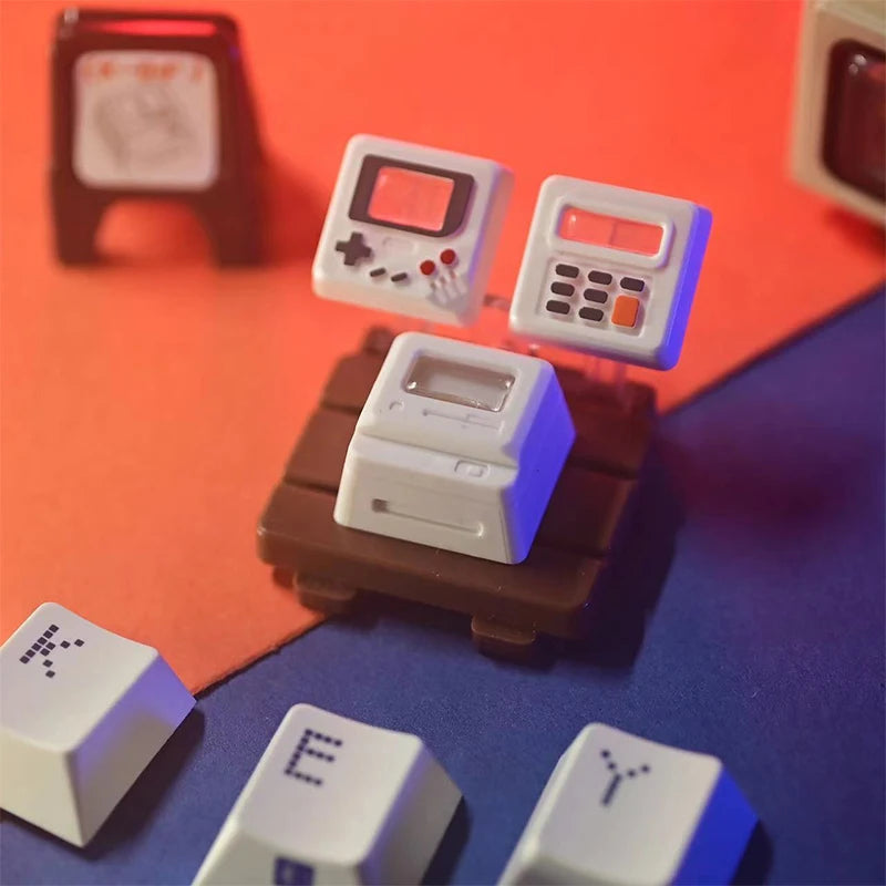 1 Set K-04 Keyboard Keycaps 3In1 For Mechanical Classic Retro Cute Transparent Key Cap Suit Cute Button Personalized Keycaps