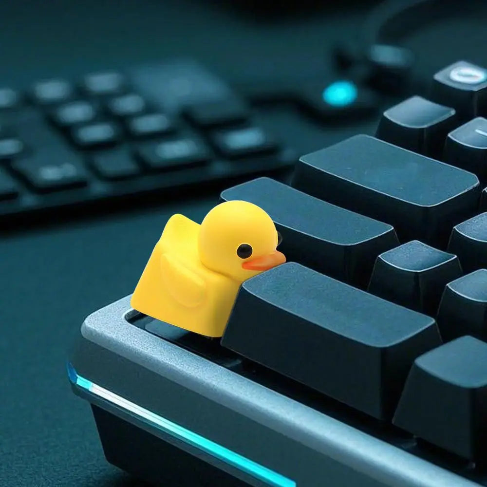 Cute Duck Keyboard Keycap Mechanical Keyboard Resin Duck Single Keycap Decor General Keyboard Replacement Parts Game Accessories
