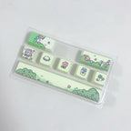 Cute Theme Personalized Addition Key Cap Eight Piece Set with Five Sides of Thermal Sublimation Cherry High Mechanical Keyboard