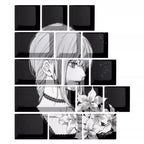 Makima Anime Keycaps Cartoon 129 Keys PBT Keycap Chreey Keycaps Japan Key Cap Dye-sub Mechanical Keyboard Caps for 64/68/71/108