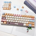 Sea Salt Cat Key Cap Party Pink Keycap MAO Profile Replacement Keycaps for Mechanical Keyboard 61 64 68 78 84 87 96 98 104 108